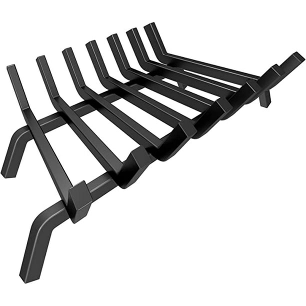 27 in. Fireplace Log Grate, Heavy Duty Solid Steel Firewood Burning Rack 4/5" Bar Fire Grates