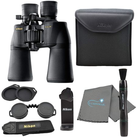 Nikon Aculon A211 10-22x50 Binoculars Black (8252) Bundle with a Tripod Adapter, Nikon