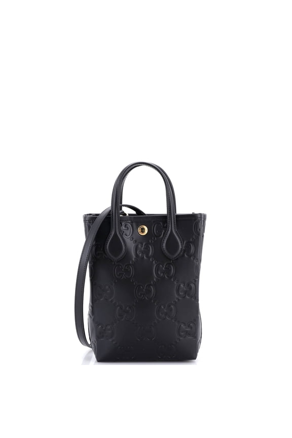 Pre-Owned Vertical Tote GG Embossed Leather Mini By Rebag