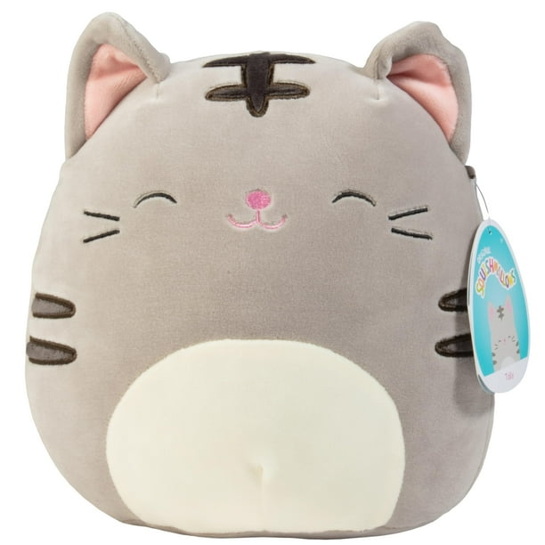 Juguete de peluche Squishmallows Tally The Grey Cat, 20 cm, regalo para niños