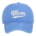 thumbnail image 1 of MIASHUI Mom Hat Vintage Washed Baseball Cap Adjustable Sun Trucker Hats,Light Blue, 1 of 2