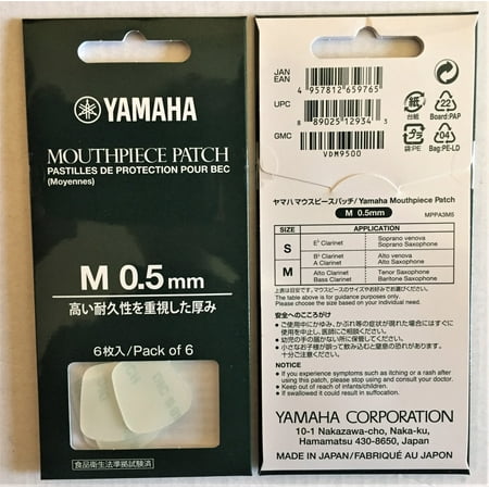 Yamaha Clear 0.5mm Mouthpiece Patch 6/pack YAC MPPA3M5