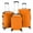 Orange, variant on Yardi Yard Luggage Set of 3, 3-in-1 Portable ABS Trolley Case, Dirt-Resistant Luggage with Large Capacity for Outdoor Travel, Gray