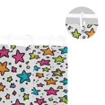 thumbnail image 5 of Yayeee Shower Curtain with Hooks 72"x72" Waterproof Fabric Bathroom Hanging Decor, White Stars, 5 of 5