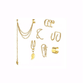thumbnail image 1 of 7 Clips D Oreja Aretes Trepadore Aretes Largos Dorado, 1 of 5