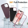 thumbnail image 2 of Allytechgroup iPhone 15 Plus Magsafe Case with Screen Protector, Military Grade Shockproof Rugged Hybrid Hard PC Back Cover Wireless Charging Bumper Phone Case for Apple iPhone 15 Plus,Purple, 2 of 7