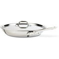 thumbnail image 1 of All-Clad 41126 Stainless Steel Tri-Ply Bonded Dishwasher Safe Fry Pan with Lid/Cookware, 12-Inch, Silver, 1 of 8