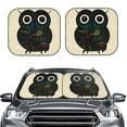 thumbnail image 2 of Gaeub Owl with Mandala Foldable Auto Sun Blocker Visor, Sunshade for Car Front Window, Keeps Your Vehicle Cool - Large, 2 of 7
