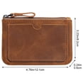 thumbnail image 3 of Slccxzc Leather Coin Holder For Men Women Change Purse Zipper Small Wallet Lightweight Mini Coin Purse With Front Card Slot, 3 of 7