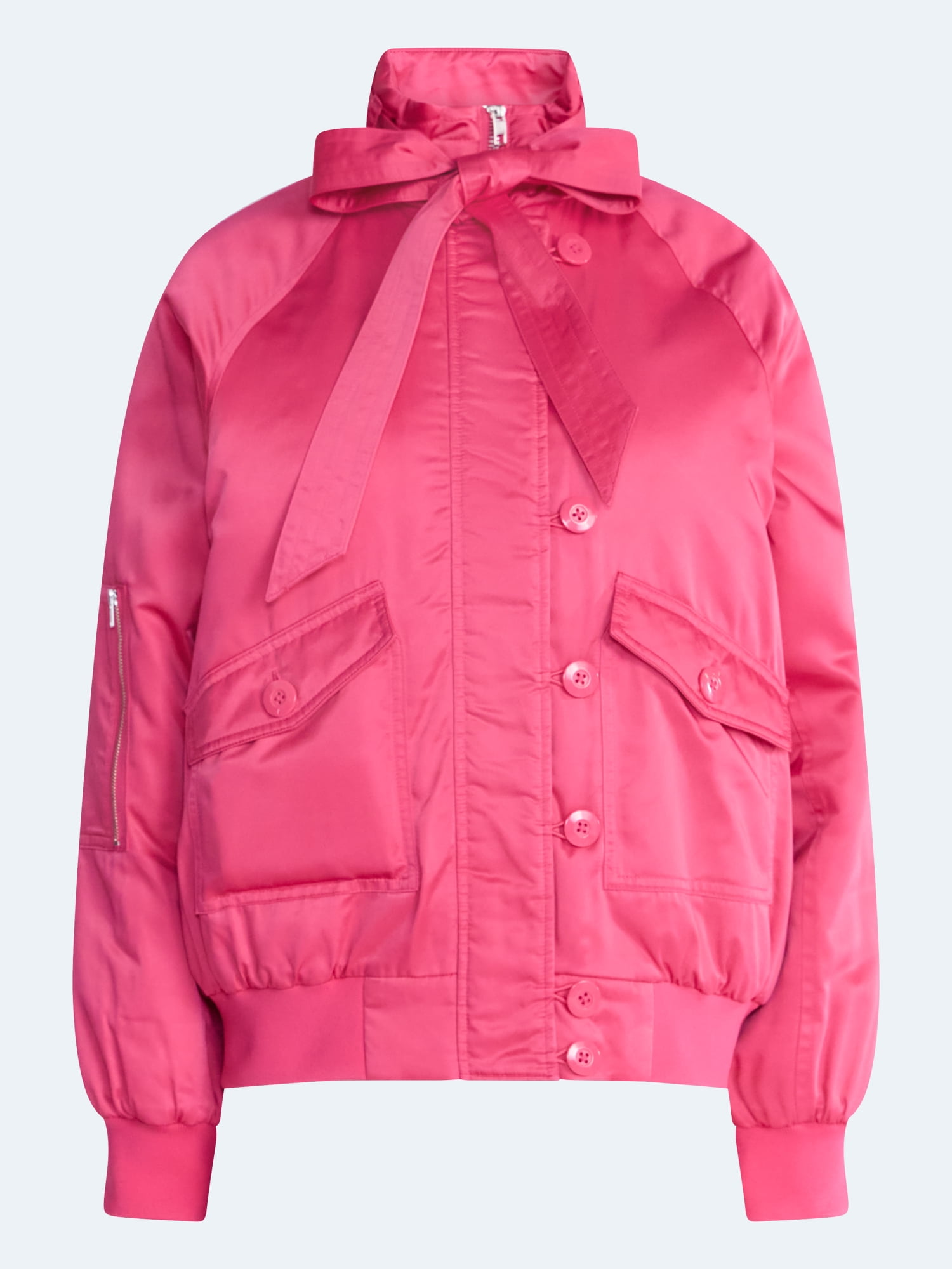 Free Assembly Women's Bow Tie Bomber Jacket, Sizes XS-XXL