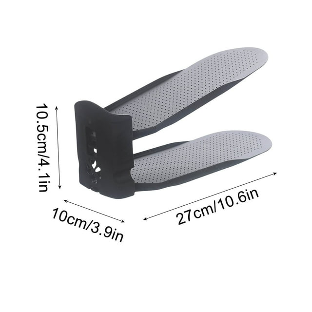 Shoe Rack Organizer Double-Layer Detachable Design With 3-Position Height Adjustment For Household Shoe Storage