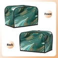 thumbnail image 2 of KLL Green And Gold Marble Print 2 Slice Toaster Dust Covers Kitchen Small Appliance Cover with 2 Pockets,Can hold Jam Spreader Knife & Toaster Tongs (11.4 x 7.9 x 7.5), 2 of 6