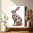 thumbnail image 6 of UXIEQU Floral Bunny Canvas Wall Art 15.75x11.81 Inches, 6 of 8