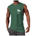 thumbnail image 2 of Summer Fashion Men's Coconut Pattern Vest - Shoulder Design, Breathable Sleeveless Top for Vacation & Work, 2 of 6