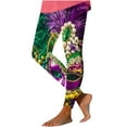 thumbnail image 7 of Feancey Todays Sales Holiday Leggings for Women Dressy Tummy Contral Mardi Gras Yoga Pants Novelty Mask Print High Waisted Workout Tights Soft Stretchy Carnival Party Leggings Multicolor M, 7 of 7