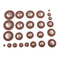 thumbnail image 2 of 28 Pcs Accessoires de Saxophone Coussinets en Cuir Remplacements en Cuir (Marron), 2 of 7