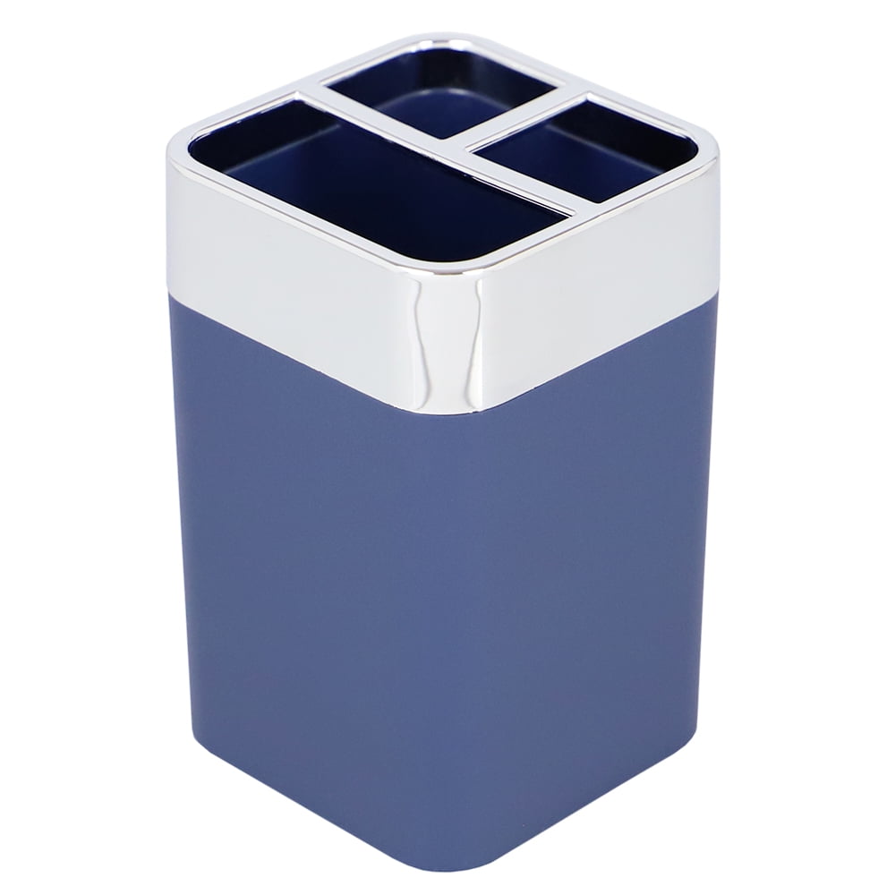Home Basics Skylar ABS Plastic Toothbrush Holder, Navy