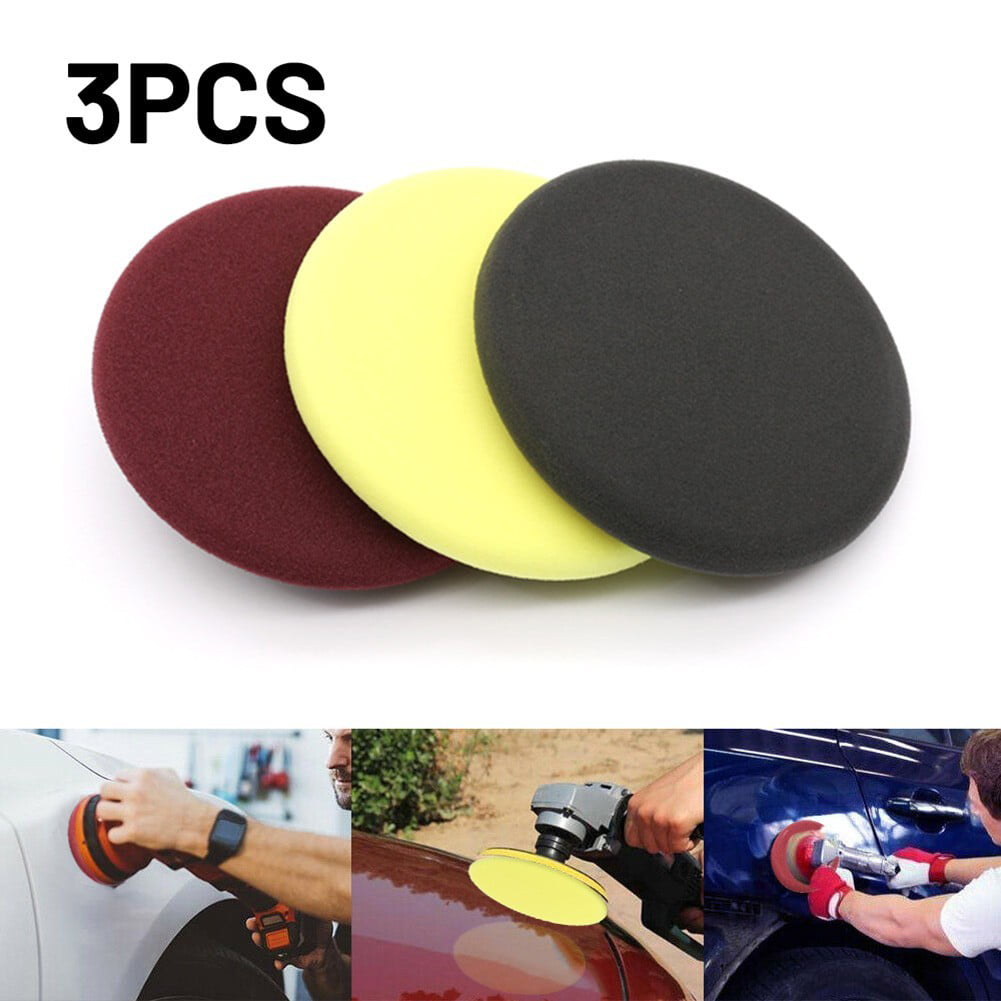 3pcs Finishing Hand Applicator Polishing Pad Replacement Set For Car Wax Buff