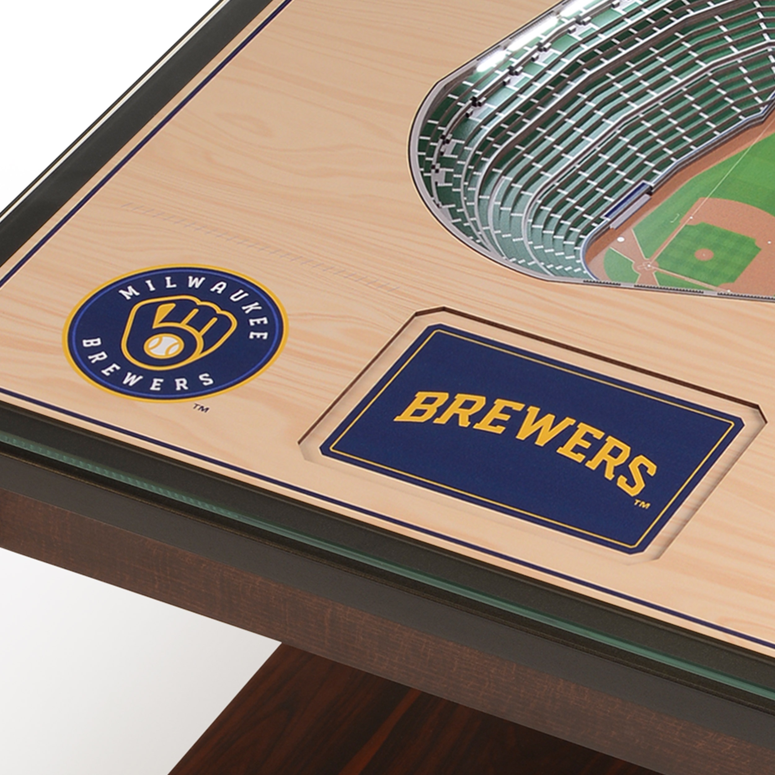 Milwaukee Brewers 25-Layer StadiumViews Lighted End Table