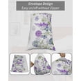 thumbnail image 6 of Watercolor Flowers California King Pillow Case - Microfiber Bed Throw Pillow Covers, Spring Floral Lavender Hydrangea Botanical Decorative Lumbar Pillow Cover with Envelope Closure for Sofa 20"x40", 6 of 6