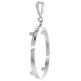 thumbnail image 3 of Sterling Silver Mexican 1 Peso Bezel 34 mm Coins Prong Back Square Edge Coin NOT Included, 3 of 4