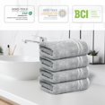 thumbnail image 6 of Infinitee Xclusives 100% Turkish Cotton Hand Towels 16 x 30 inches Pack of 4, Grey, 6 of 9