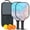 Black-5, variant on Pickleball Paddles Set Of 2, Fiberglass Surface, Dreamy Cloud Print, 4 Balls & Bag