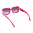 thumbnail image 4 of Womens Thick Plastic Butterfly Rectangle Designer Fashion Sunglasses Pink - Black Pink, 4 of 4