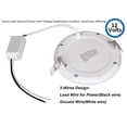 thumbnail image 4 of Facon 6.5 Inch 12V LED RV Puck Light, 4Packs Aluminum Recessed Mount Light, Slim Panel Light with Flat Trim, 12V DC Interior Light for RV, Camper, Motorhome, Trailer, Boat, 4 of 7