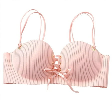 

Women Bra Striped Seamless Lingerie Bralette Wireless Push Up Brassiere Female Underwear Soft Cup Intimates