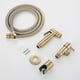 thumbnail image 3 of Bathroom Toilet Bidet Tap Kit - Brushed Gold, Wall Mounted Bidet Sprayer Shower with Shut-off Valve, 3 of 5