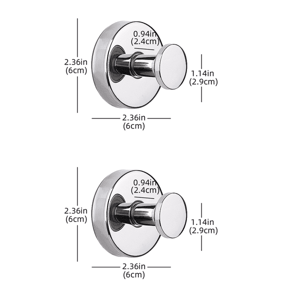 FACEGA 2 Pcs Hand Towel Holder,Rustproof Kitchen Towel Holder,Stainless Steel Suction Towel Hanger,Style 1