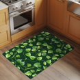 thumbnail image 3 of Green Leaves Bathroom Rug Washable 2x3 Entryway Rug Non Slip Retro Botanical Garden Pastoral Plants Front Door Mat Low Pile Indoor Doormat Throw Floor Carpet for Kitchen Bedroom Entrance, 3 of 8