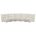 thumbnail image 3 of Charlotte 5-piece Upholstered Modular Sectional Sofa Ivory, 3 of 14