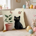 thumbnail image 1 of Uuiauoio Floral Black Cat Pillow Covers 18x18, Cats Lovers Lady Gifts, Cat Mom Grandma Gifts, Cats in Colorful Wildflower Decorative Pillow Covers for Home Bedroom Living Room Office Decor, 1 of 6