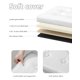 thumbnail image 4 of Taburete plegable Storage Ottoman Bsketa de piel blanca, 4 of 6