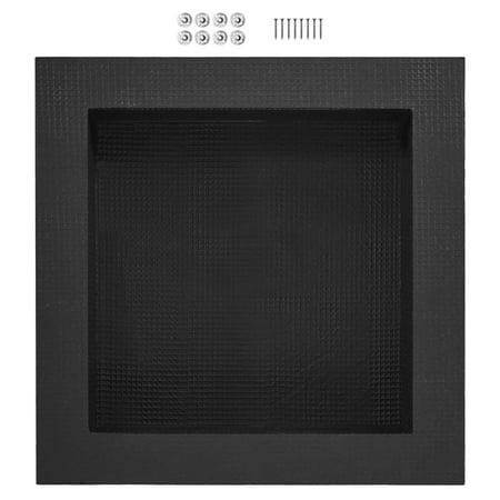 Shower Niche Ready for Tile 16 x 16 Single Shelf Organizer Square Corners Wall-inserted Niche Recessed Sealed Protection Modern Soap Storage Niche for Shower Bathroom Black