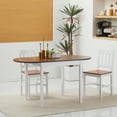 thumbnail image 2 of HOMCOM Table de Cuisine en Bois de 55 Pouces, Tables à Abattants pour Petits Espaces, Brun, 2 of 10