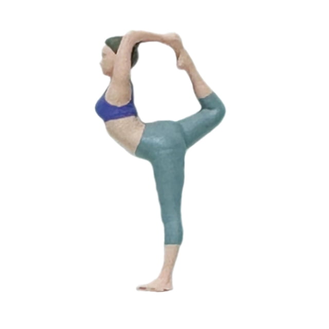 Figura de chica de yoga a escala 1/64, pintada a mano, miniatura de resina 1117