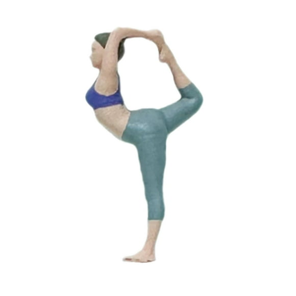 Figura de chica de yoga a escala 1/64, pintada a mano, miniatura de resina 1117