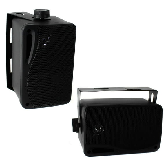 Pyle PLMR24 3.5" 200W 3-Way Marine Audio Speakers Outdoor Weatherproof (2 Pack)