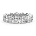 thumbnail image 2 of Marquise Shape Lab Grown Diamond Kira Double Row Eternity Ring For Women | 4 Carat IGI Certified 14K White Gold | FG-VS Quality Friendly Diamonds Eternity Ring Size 9.5, 2 of 5