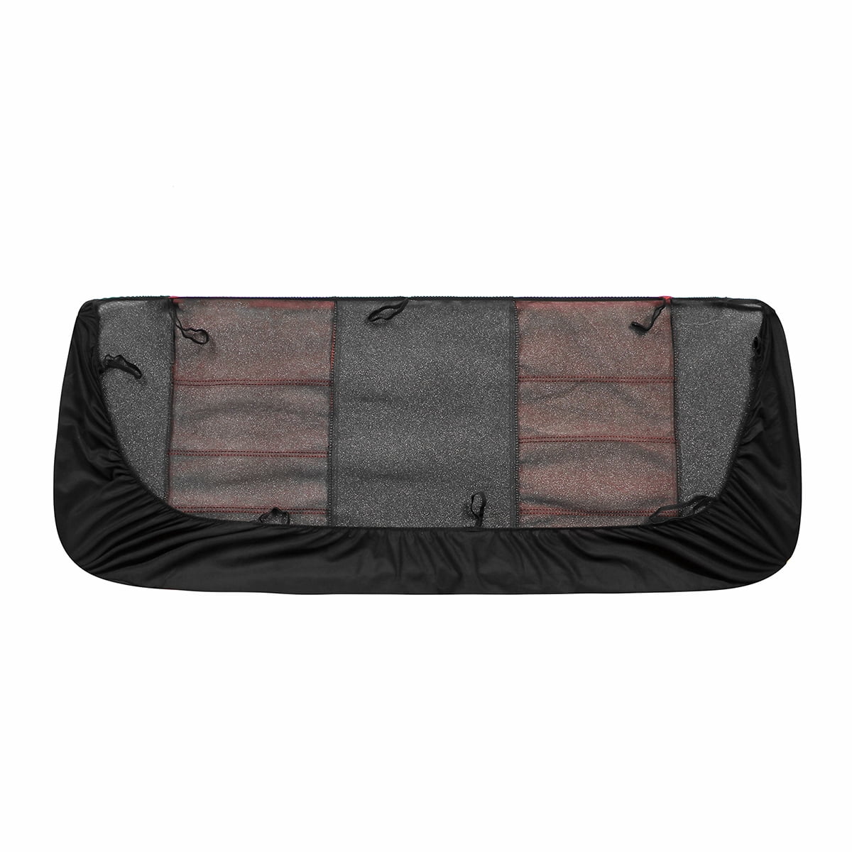 4PCS Universal Car Seat Covers Set Fit for Jeep Wrangler 1976-2018, Cloth Interior Automotive Protector Cushion Cover for Car Truck SUV Front and Rear Seat Cover Protector Set, Red