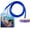 Colorful Double tube  9.8 ft, variant on Full Dry Diving Snorkel Tube Soft Silicone Mouthpiece Flexible Breathing Hose with Floating Disc for Shallow Water Exploration, Single Tube