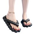 thumbnail image 1 of Chanclas Bubble Slides para mujeres y hombres, sandalias acolchadas gruesas para masajes, playa, piscina, ducha (negro), 1 of 5