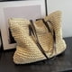 thumbnail image 2 of Bolso de mujer 2024 Venta caliente Diseño de lujo Hierba tejida Moda Bolso de hombro para mujer Verano Ocio Bolso de hombro de gran capacidad, 2 of 4