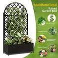 thumbnail image 5 of Fehomix 73" Metal Raised Garden Bed with Trellis & Wheels - Elevated Planter Box with Privacy Screen for Climbing Plants Vegetables, Outdoor Garden Box with Drainage, Tool-Free Assembly, 5 of 7