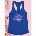 thumbnail image 3 of Mothers Day Pink White Text Racerback Tank Women -Image by Shutterstock, Female x-Small, 3 of 4