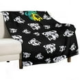 thumbnail image 4 of English Bulldog Black & White Pattern Printed Throw Blanket，Kids Adults Soft Lightweight Flannel Fleece Blanket for Couch Sofa Bed Living Room 60"×80", 4 of 8