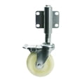 thumbnail image 3 of Rueda de repuesto para puerta de cerca de nailon de 3" para accesorios de puerta de tubo de madera o metal, resistente, giratoria de 360 grados, con resorte, 3 of 8
